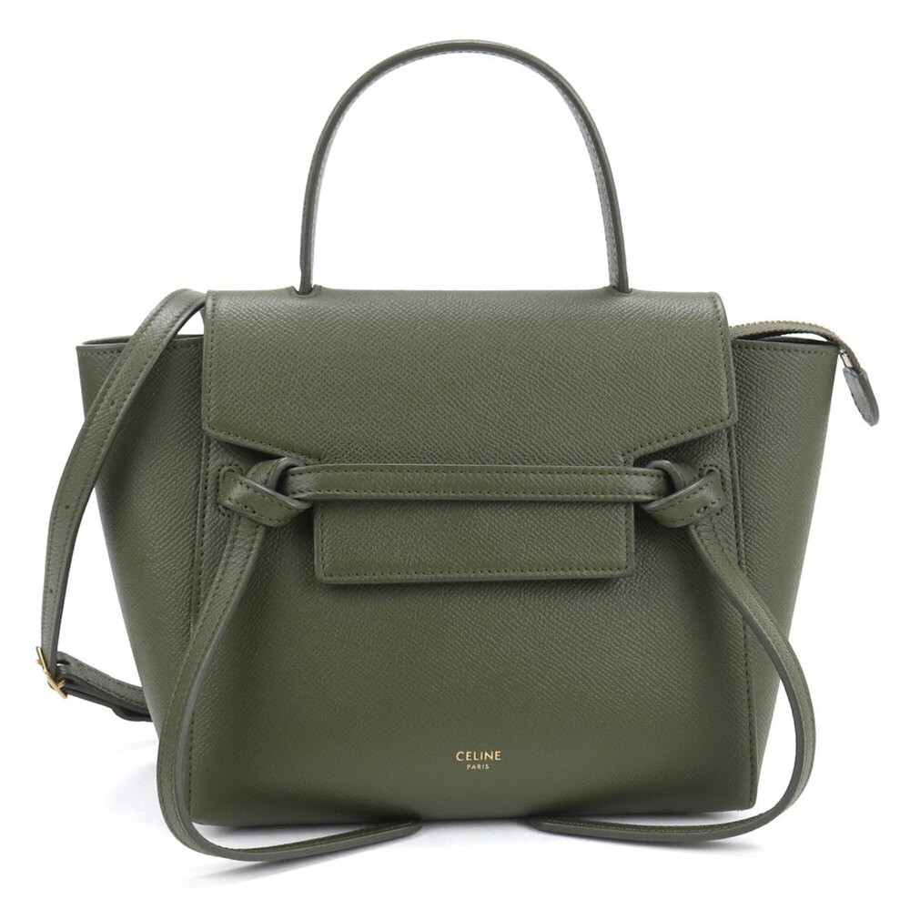 CELINE Celine handbag 18900 2WAY belt bag nano women's green